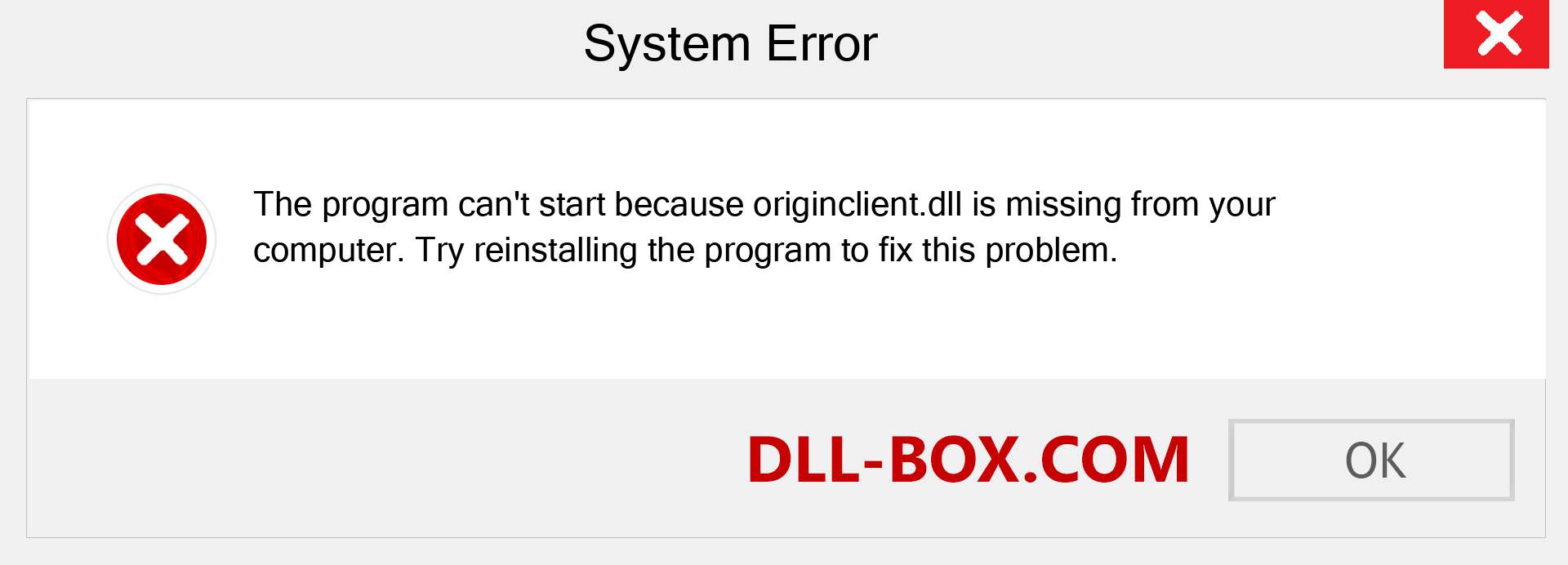  originclient.dll file is missing?. Download for Windows 7, 8, 10 - Fix  originclient dll Missing Error on Windows, photos, images